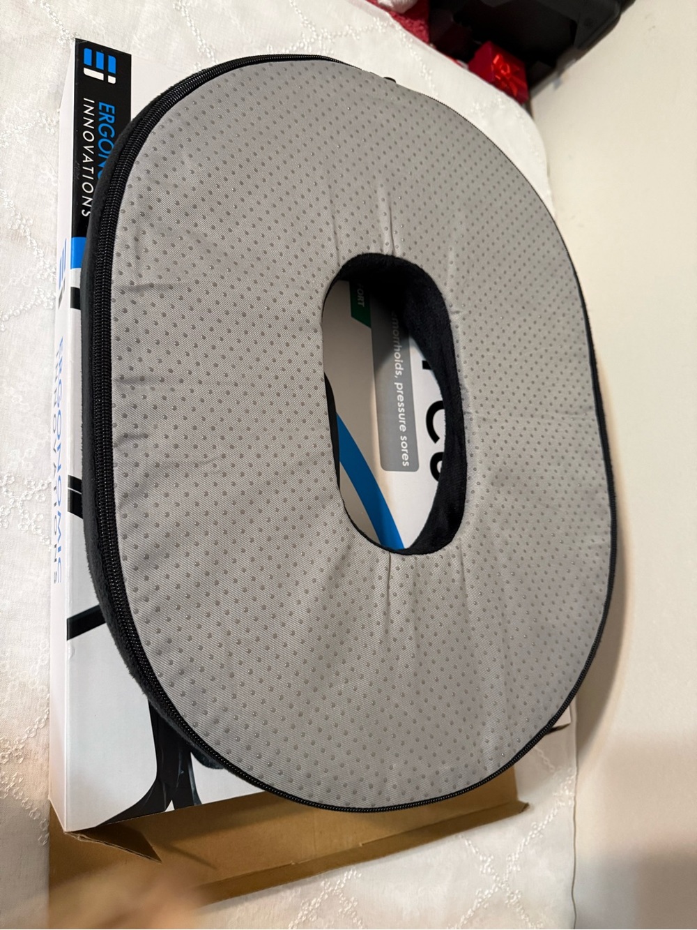 Black Orthopedic Donut Cushion - Picture 7 of 7